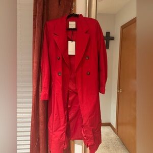 Red Pea coat